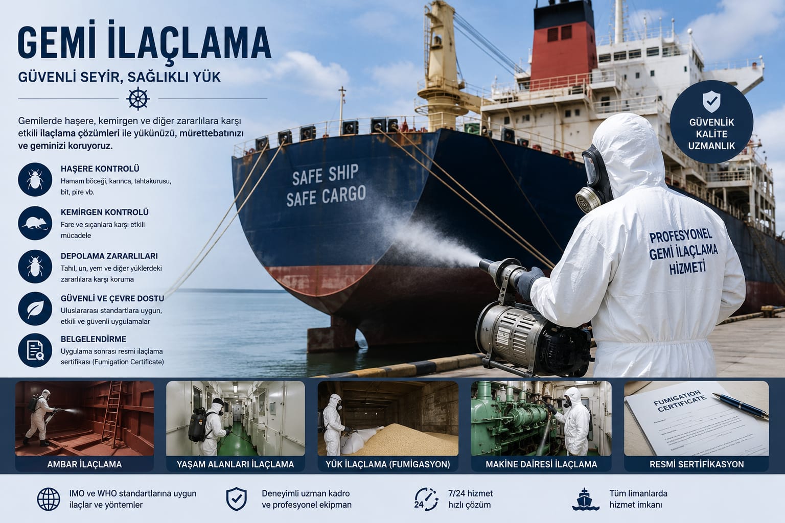 profesyonel gemi ilaçlama hizmeti