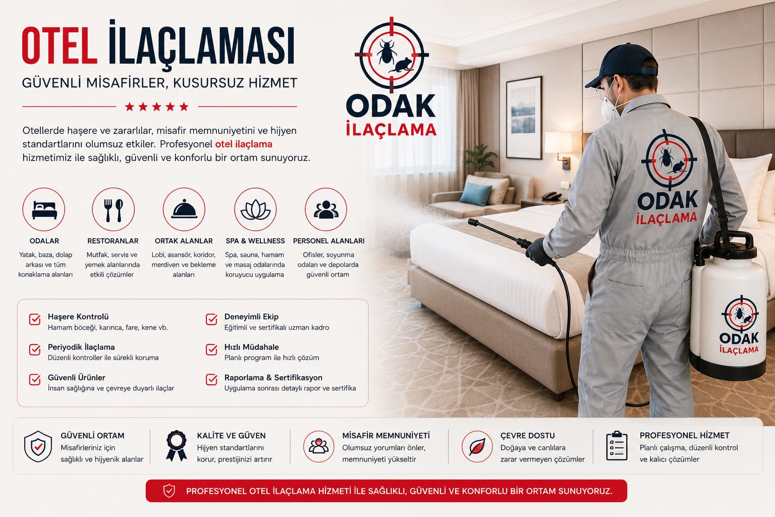 İstanbul geneli otel ilaçlama